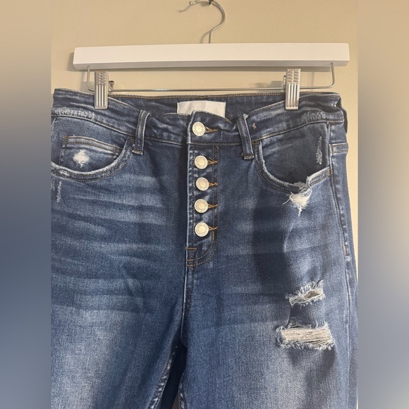 Vervet Blue Distressed Blue Jeans - Picture 3 of 6